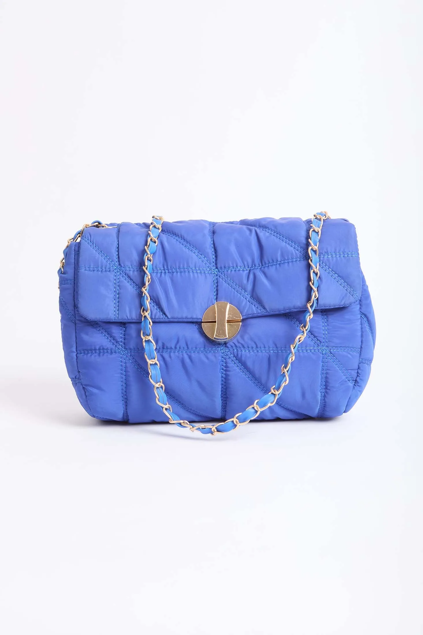 Women Bag Elegant Quilted Captioned Waterproof Bag Blue