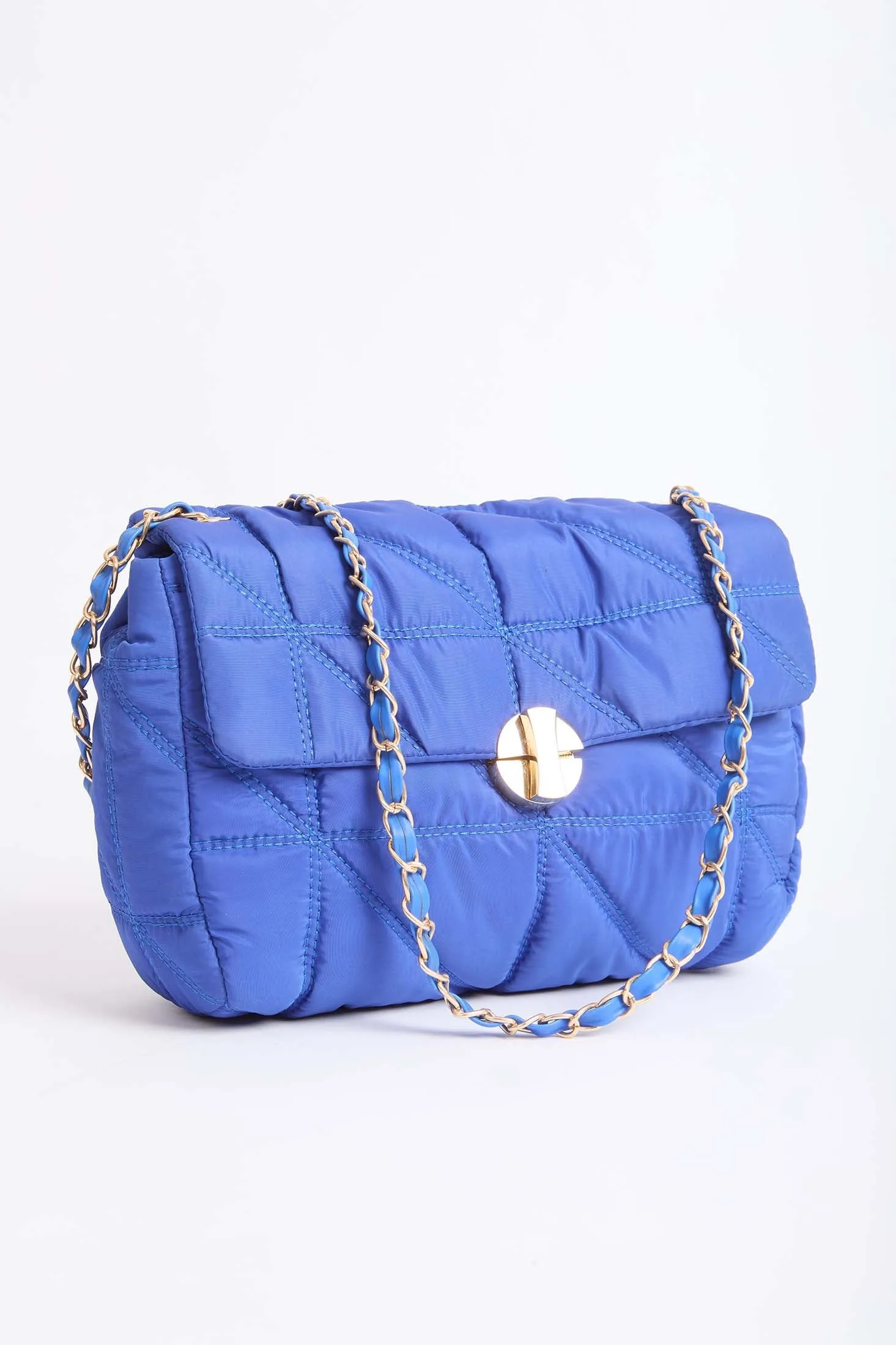 Women Bag Elegant Quilted Captioned Waterproof Bag Blue
