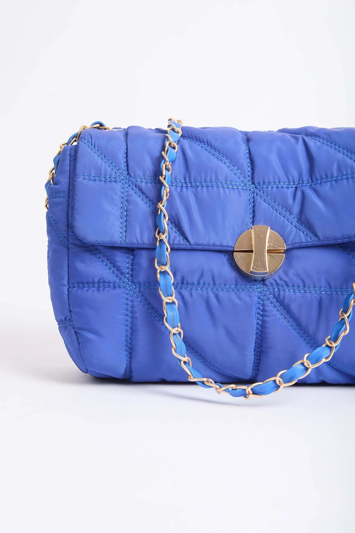 Women Bag Elegant Quilted Captioned Waterproof Bag Blue