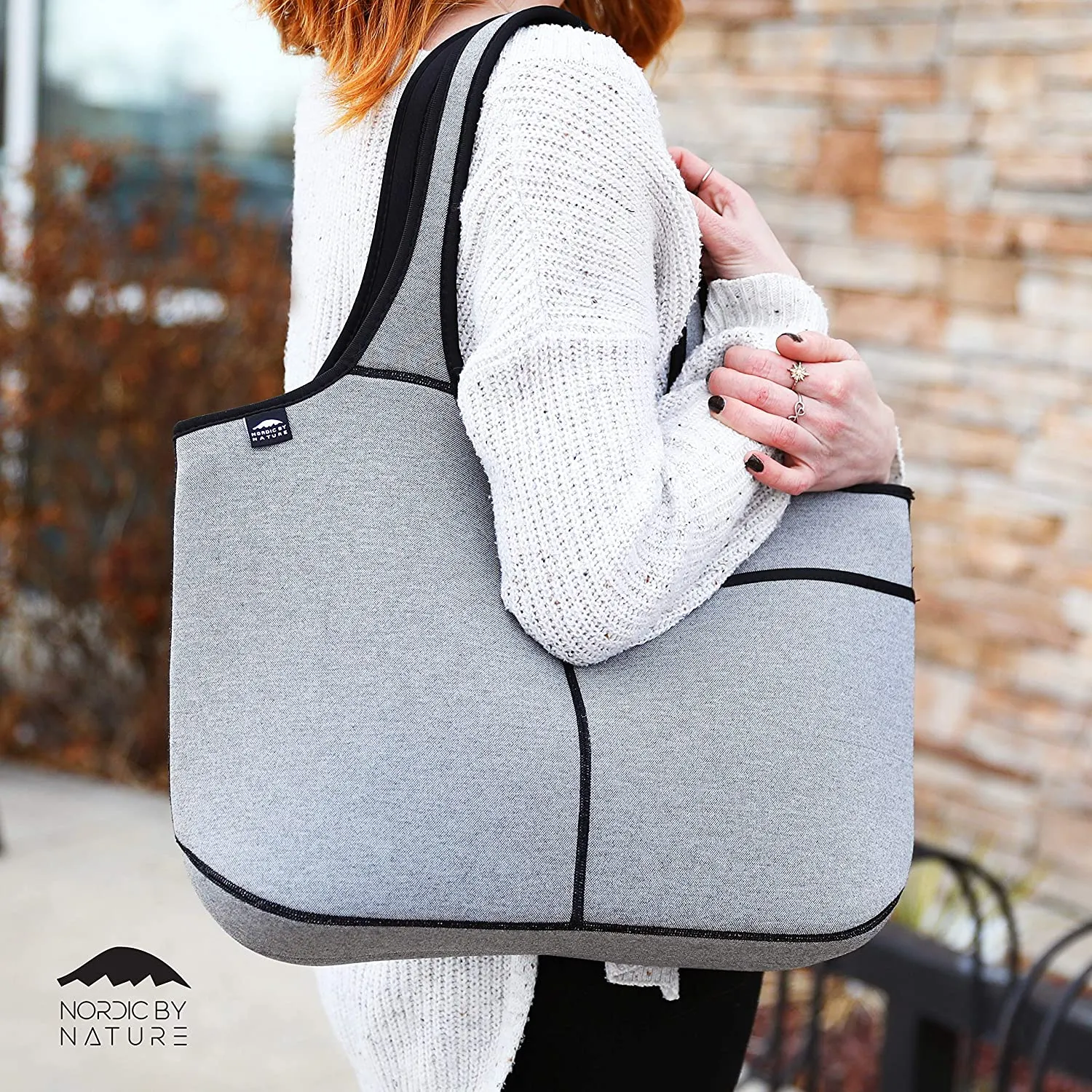 Women's Soft Tote Shoulder Bag Neoprene Handbag Laptop Computer Travel Bag Purse