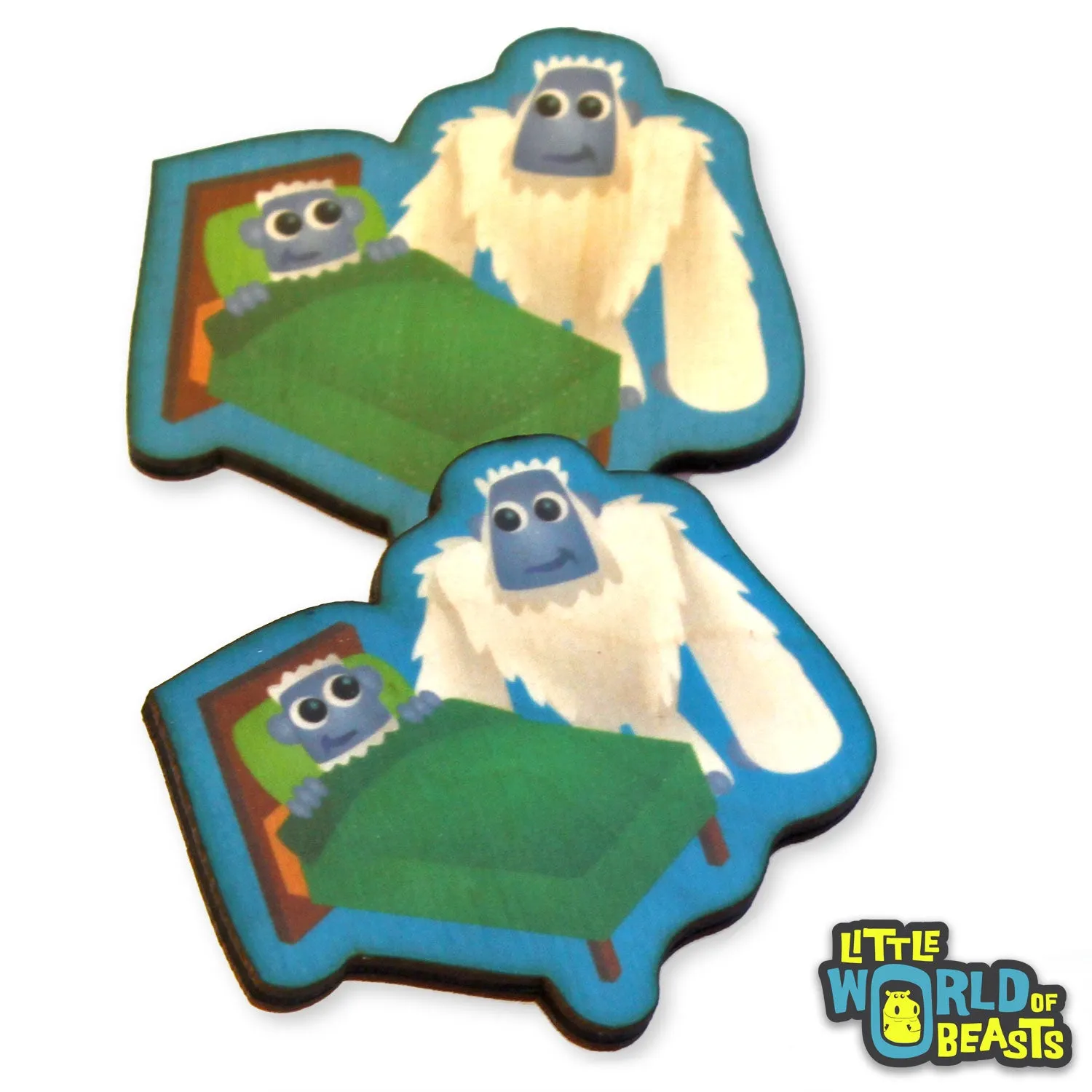 Yeti Bedtime - Mundane Monster Wooden Pin
