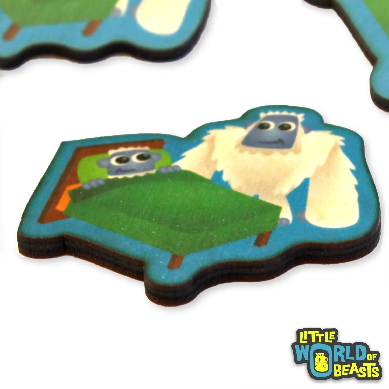Yeti Bedtime - Mundane Monster Wooden Pin