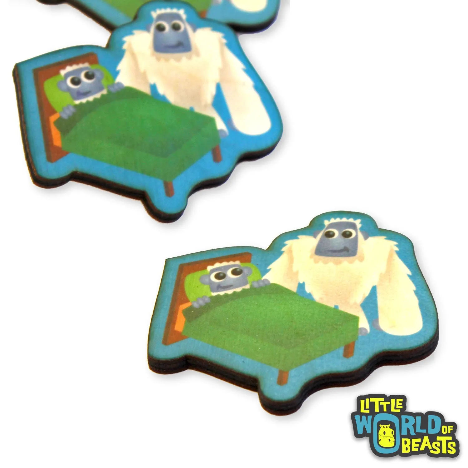 Yeti Bedtime - Mundane Monster Wooden Pin