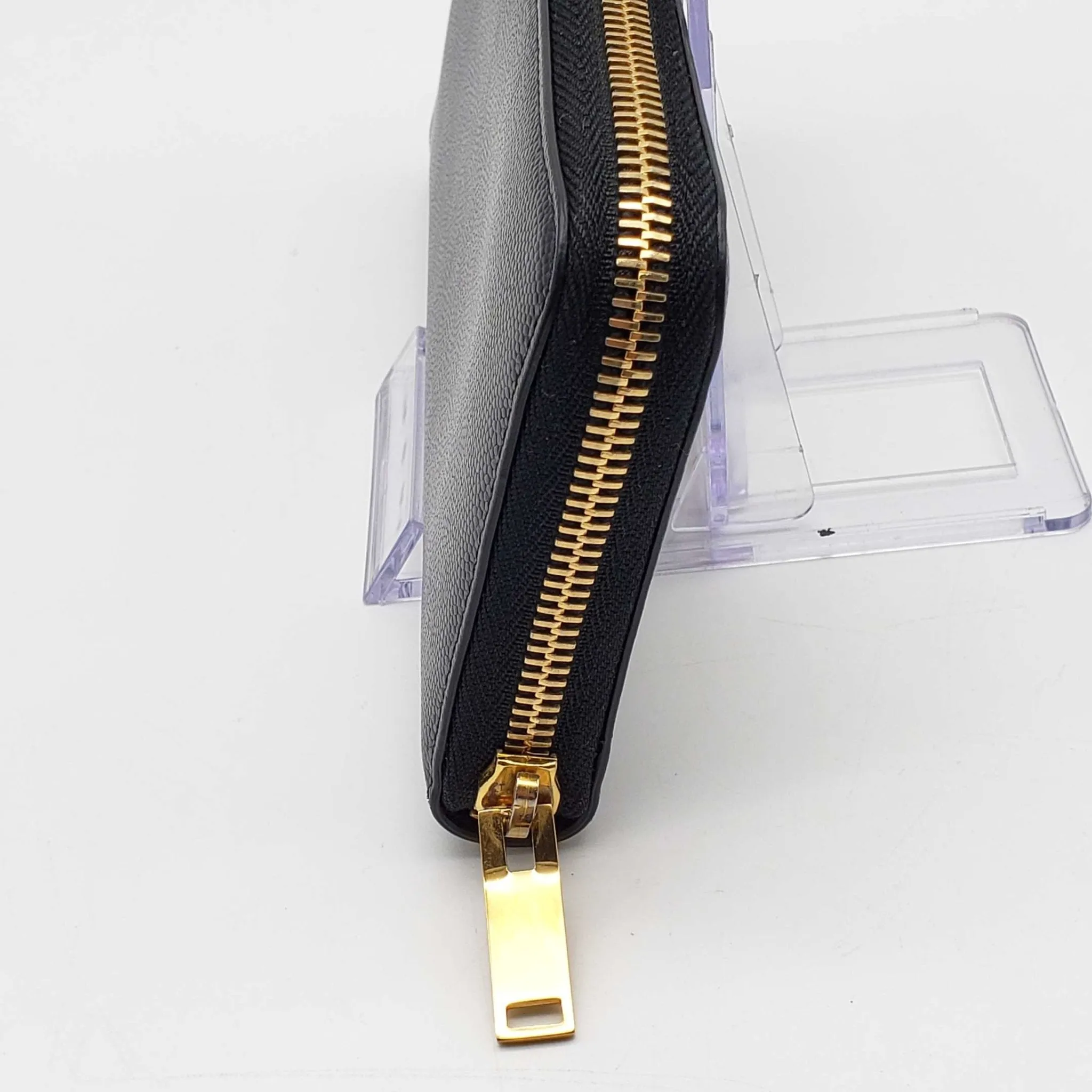 YSL Yves Saint Laurent Black Zippy Wallet