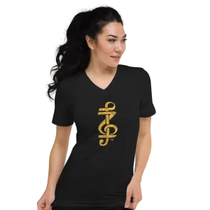 Z logo Unisex Short Sleeve V-Neck T-Shirt